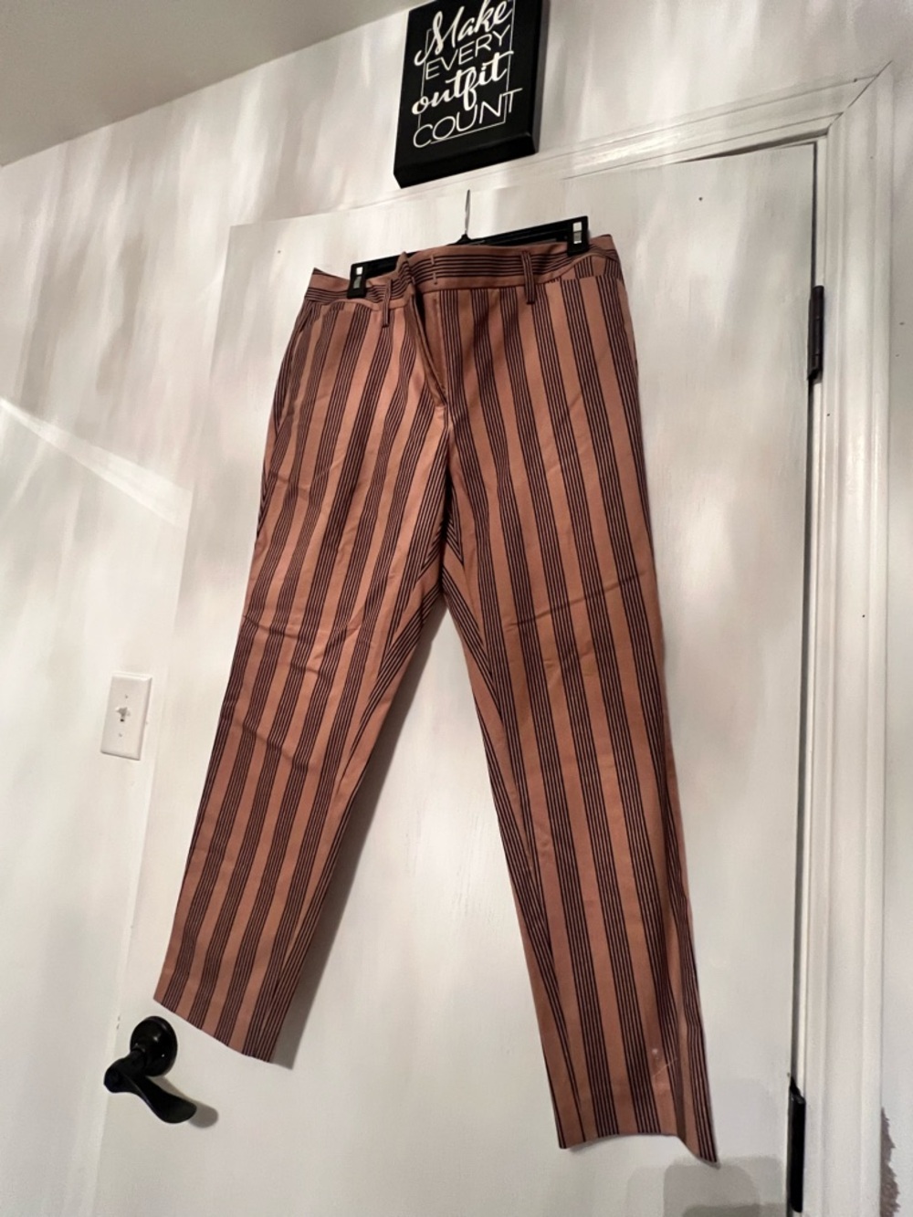 Worthington Brown and Black Striped Dress Pants